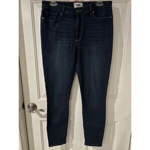 Paige High Rise Hoxton Ankle Jeans Dark Wash Denim Comfort Stretch Size 30